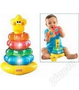Лот: 2291500. Фото: 1. Пирамидка сверкающая Fisher Price. Развивающие