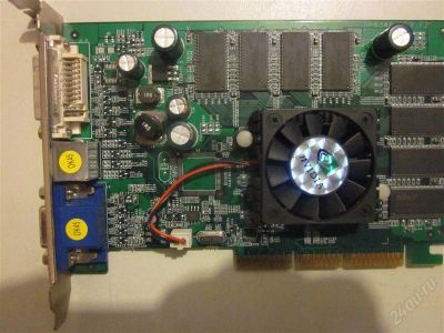 Лот: 2208903. Фото: 1. Видеокарта AGP FX5200. Видеокарты