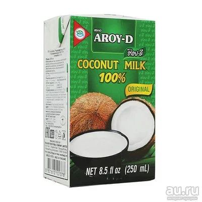 Лот: 13019810. Фото: 1. Кокосовое молоко Aroy-d 0,25л. Молоко и молочные продукты