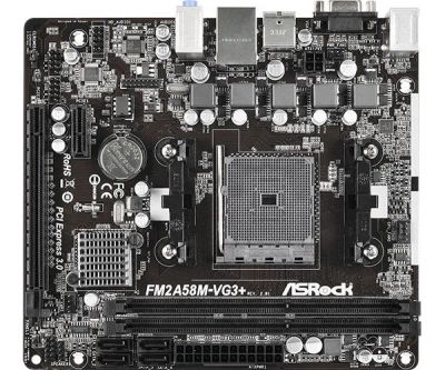 Лот: 10978312. Фото: 1. Материнская плата MB ASRock FM2A58M-VG3... Материнские платы