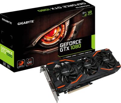 Лот: 11154619. Фото: 1. Видеокарта Gigabyte GeForce GTX1080... Видеокарты