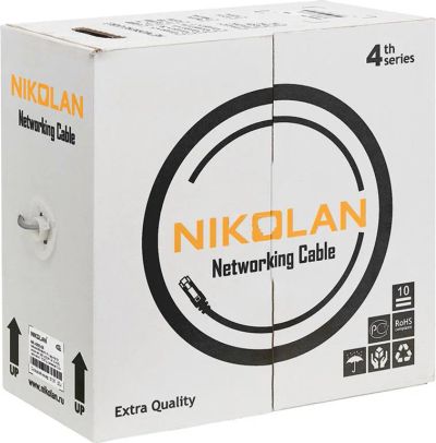 Лот: 11338267. Фото: 1. U/UTP 4*2*0,52 cat 5E. Nikolan... Провода, кабели
