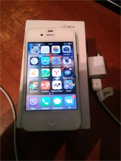 Лот: 6833654. Фото: 1. iPhone 4s 16gb белый(Обмен). Смартфоны