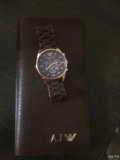 Лот: 9037762. Фото: 1. Мужские часы Armani и клатч. Футляры, коробки для часов