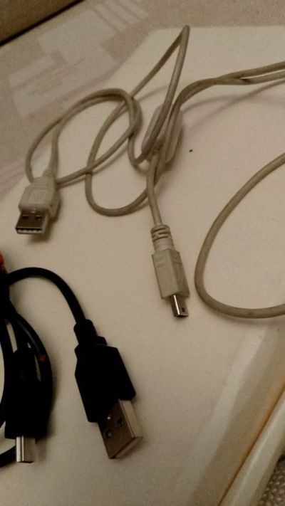 Лот: 24673549. Фото: 1. Кабели мини Usb, 2 штуки. 50 см... Дата-кабели, переходники