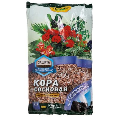 Лот: 24277729. Фото: 1. Кора сосновая 2.5 л, Фаско. Удобрения, химия