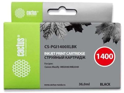 Лот: 24949698. Фото: 1. Картридж_струйный Cactus CS-PGI1400XLBK... Картриджи, расходные материалы