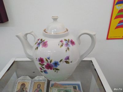 Лот: 11992628. Фото: 1. Чайник трактирный, доливной. 4... Фарфор, керамика