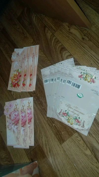 Лот: 11292710. Фото: 1. Приглашения на свадьбу. все одним... Свадебная атрибутика и декор