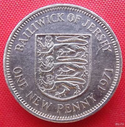 Лот: 3864748. Фото: 1. (№3302/LF) 1 пенс 1971 (Джерси... Великобритания и острова