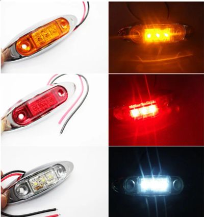 Лот: 17756397. Фото: 1. Габаритные огни 3LED хром. Оптика и освещение