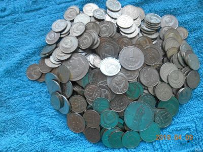 Лот: 13534713. Фото: 1. 1 кг монет ссср лотом - 250 руб... Россия и СССР 1917-1991 года