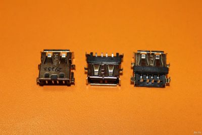 Лот: 17453378. Фото: 1. Разъем USB US-076, черный USB2... Разъёмы
