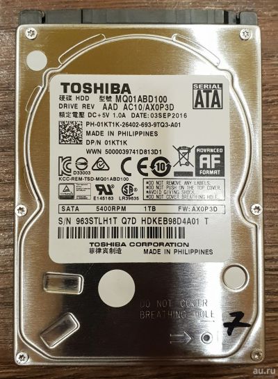 Лот: 12709468. Фото: 1. Жесткий диск для ноутбука HDD... Жёсткие диски (HDD)