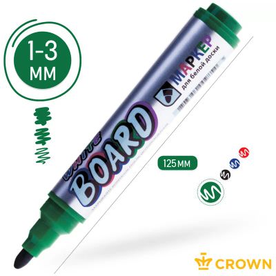 Лот: 20656397. Фото: 1. Маркер для доски CROWN ""Multi... Ручки, карандаши, маркеры