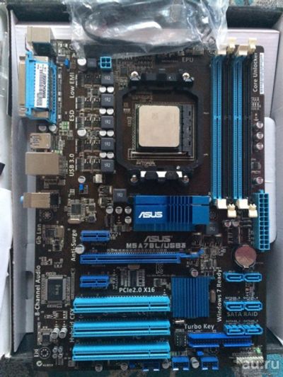 Лот: 8090713. Фото: 1. Материнская плата ASUS M5A78L... Материнские платы