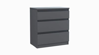 Лот: 24640038. Фото: 1. Комод 3 ящика Tim, цвет Графит. Комоды