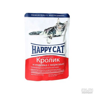 Лот: 10399171. Фото: 1. Корм Happy Cat Для Кошек Кролик... Корма