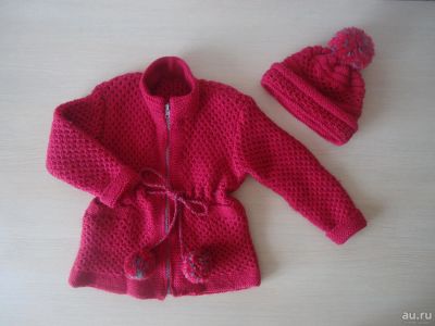 Лот: 9026512. Фото: 1. Комплект - вязаная курточка и... Верхняя одежда