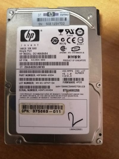 Лот: 21643036. Фото: 1. HDD 146Gb SAS 10K. Жёсткие диски