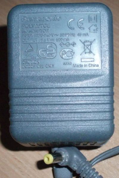Лот: 12499451. Фото: 1. Блок питания AC-DC 6,5V 0,5A Panasonic... Зарядные устройства, блоки питания для бытовой техники