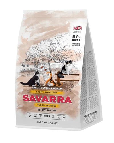 Лот: 15827968. Фото: 1. Сухой корм Savarra Light Cat для... Корма