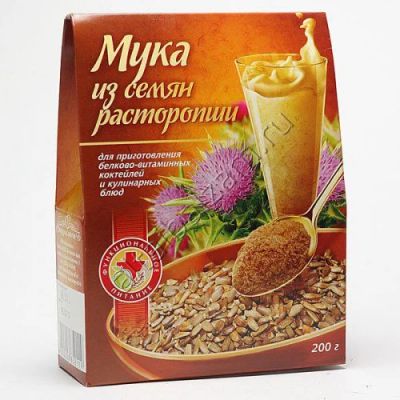 Лот: 7033409. Фото: 1. Мука расторопши, 200 гр. Диетическое питание