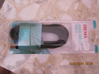 Лот: 3970053. Фото: 1. Кабель Sigma USB-MicroUSB 3метра... Другое (аксессуары)