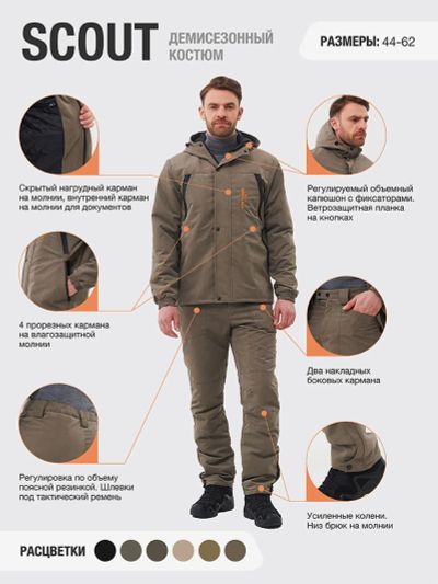 Лот: 24278230. Фото: 1. Костюм SCOUT KAURY демисезонный... Спортивные костюмы