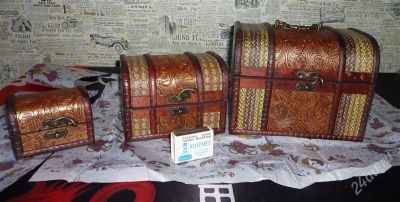 Лот: 1127917. Фото: 1. Набор сундуков шкатулок. Аксессуары