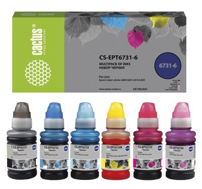Лот: 24949579. Фото: 1. Чернила Cactus CS-EPT6731-6 (T673... Картриджи, расходные материалы