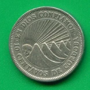 Лот: 9651449. Фото: 1. Никарагуа 10 сентаво 1956 (443... Америка