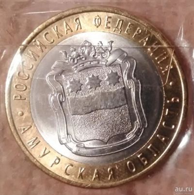 Лот: 9226044. Фото: 1. 10 рублей 2016 года. Амурская... Россия после 1991 года