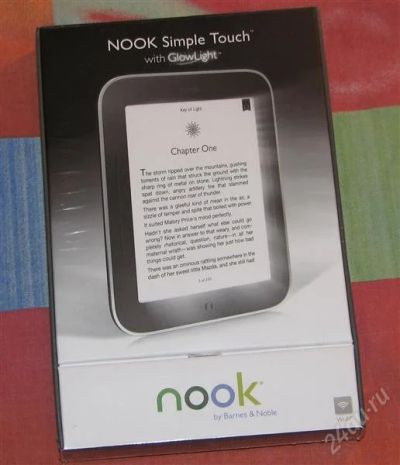 Лот: 2207775. Фото: 1. Nook Simple Touch with GlowLight... Электронные книги
