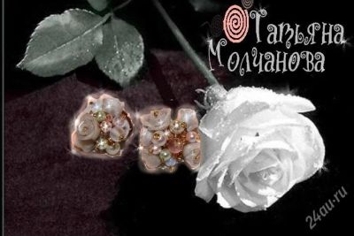 Лот: 200713. Фото: 1. Кольца "Белые розы", авторская... Кольца, перстни