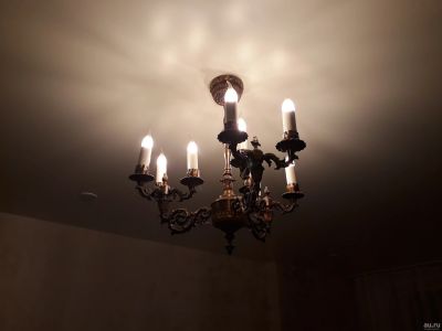 Лот: 12806669. Фото: 1. Люстра медная (10кг), под старину... Другое освещение