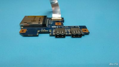 Лот: 16451755. Фото: 1. Б/У плата с разъемами USB и картридером... Печатные платы