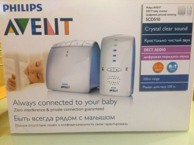Лот: 11584804. Фото: 1. Радионяня AVENT SCD510 состояние... Радио- и видеоняни