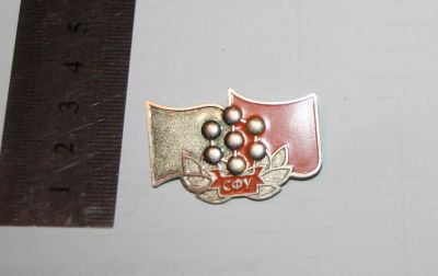 Лот: 25625868. Фото: 1. РЕДКость! Тяжелый значок: СФУ... Сувенирные
