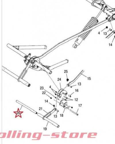 Лот: 11975608. Фото: 1. Вал подвески Polaris WIDETRAK... Запчасти