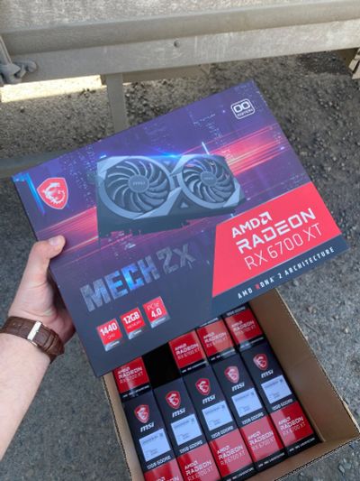 Лот: 17695517. Фото: 1. Видеокарта MSI AMD Radeon RX 6700XT... Видеокарты
