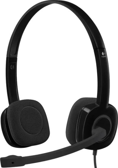 Лот: 22218579. Фото: 1. Проводная гарнитура Logitech H151... Наушники, гарнитуры