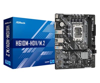 Лот: 19427171. Фото: 1. Материнская плата Asrock H610M-HDV... Материнские платы
