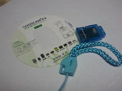 Лот: 1297912. Фото: 1. Срехкомпактный кардридер MIcroSD. Карты памяти