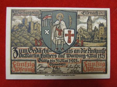 Лот: 6346356. Фото: 1. 50 нотгельд Германия 1921 год. Германия и Австрия
