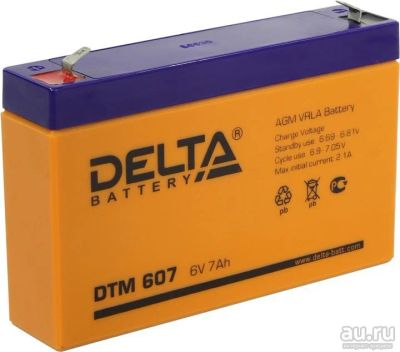 Лот: 11581101. Фото: 1. dtm 607 delta аккумуляторная батарея... Электрооборудование
