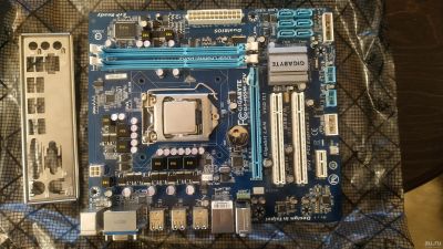 Лот: 14020134. Фото: 1. Gigabyte GA-H55M-S2 + проц I5-760... Материнские платы