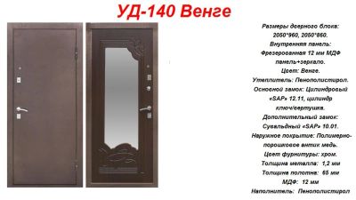 Лот: 9498626. Фото: 1. Дверь входная Уральская УД 140... Двери входные