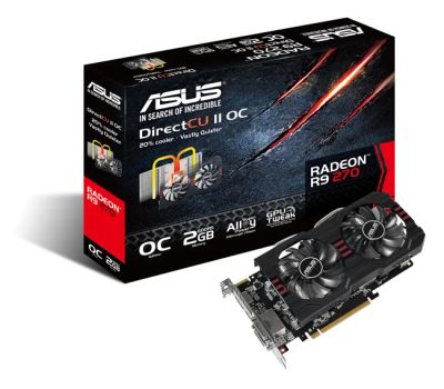 Лот: 7765011. Фото: 1. 2Gb Asus R9 270 DC2OC 256bit Полный... Видеокарты