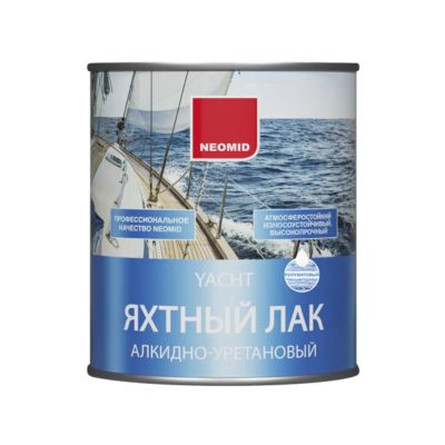 Лот: 24091349. Фото: 1. Лак Neomid, яхтный, полуматовый... Краски, лаки, растворитель